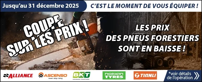 COUPE SUR LES PRIX PNEUS FORESTIERS