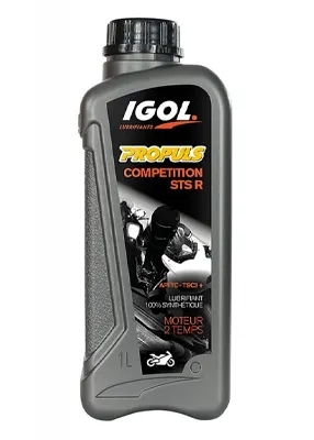 Huile moteur karts et motos 2 temps IGOL, 1 litre PROPULS COMPETITION STS-R, SAE 40